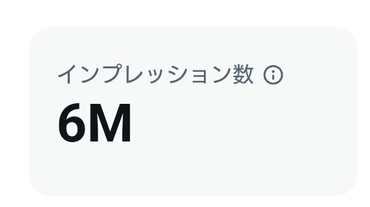 X収益化　500万インプレッション