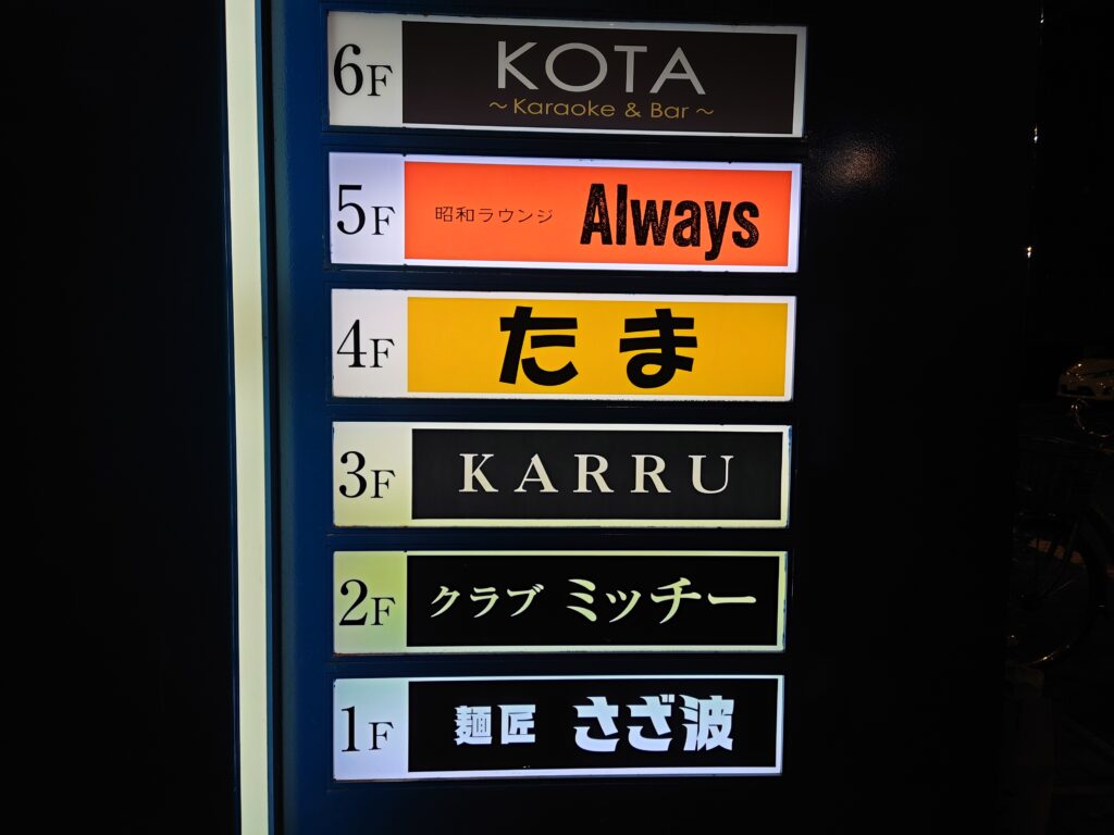 「麺匠 さざ波」看板