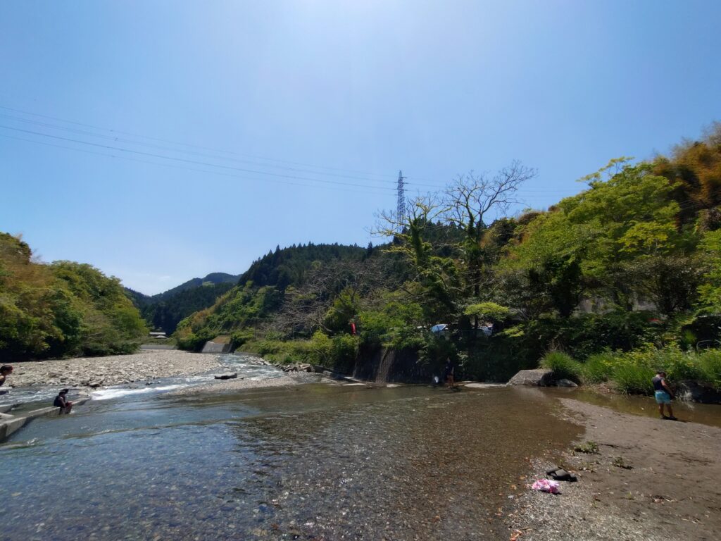 興津川 西里キャンプ適地,静岡BBQ,川遊び,