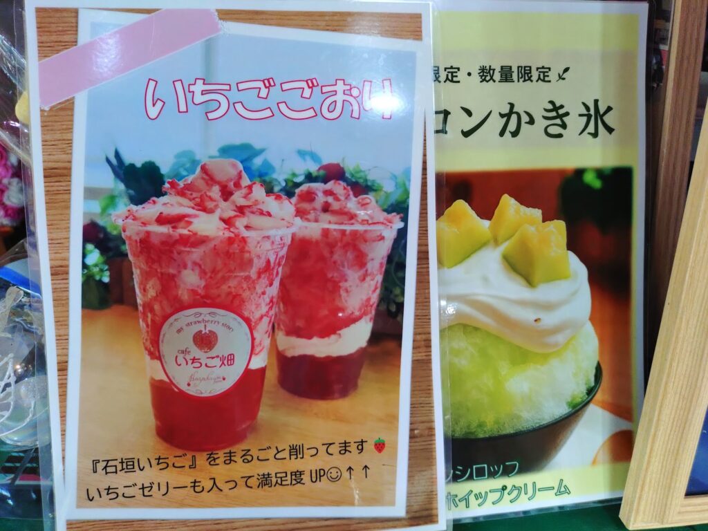 カフェいちご畑,イチゴ海岸通り,清水,駿河,かき氷,パフェ,カフェ,駿河湾,いちご狩り