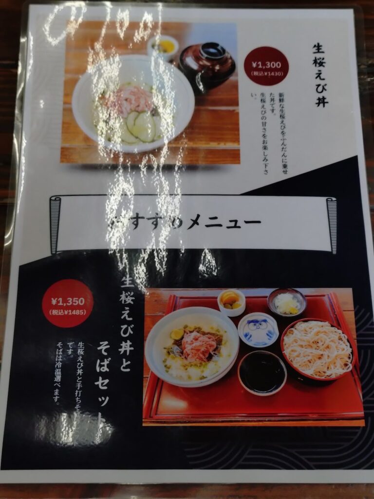 ゆい桜えび館,静岡,観光,清水,見学,子ども,桜えび,サクラエビ,由比,ランチ,定休日,駐車場,お土産,かき揚げ,しらす,定食,そば,まぐろ,天ぷら,桜えび茶屋